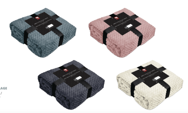 “Bird’s Nest” Plush Throw – 50″ x 60″ ~ Assorted Colors – no choice of color selection